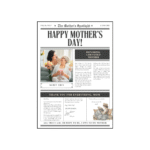Happy Mother's Day Newspaper Printable PDF Format (Mother's day gift)