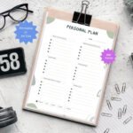 Personal Plan minimalist Printable PDF Format