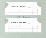 Income and Expense Tracker Printable PDF Format - Image 3